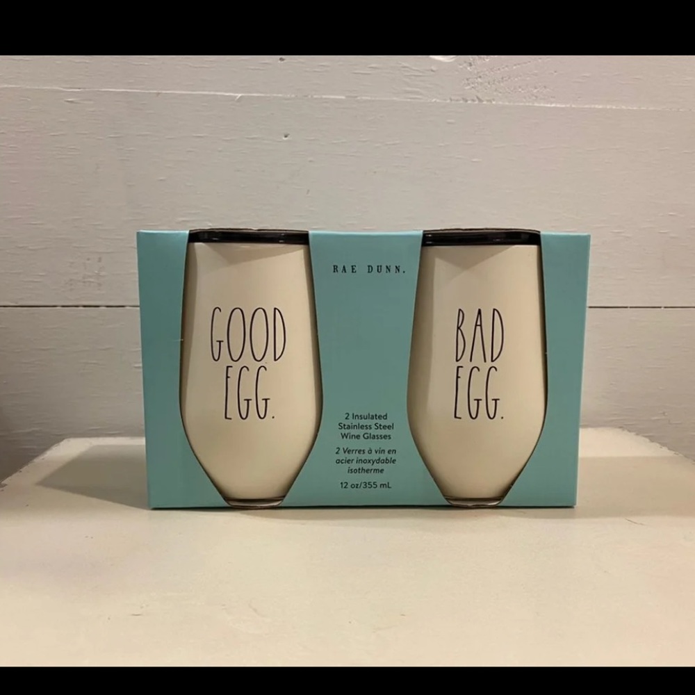 Rae Dunn Insulated Wine Glasses
